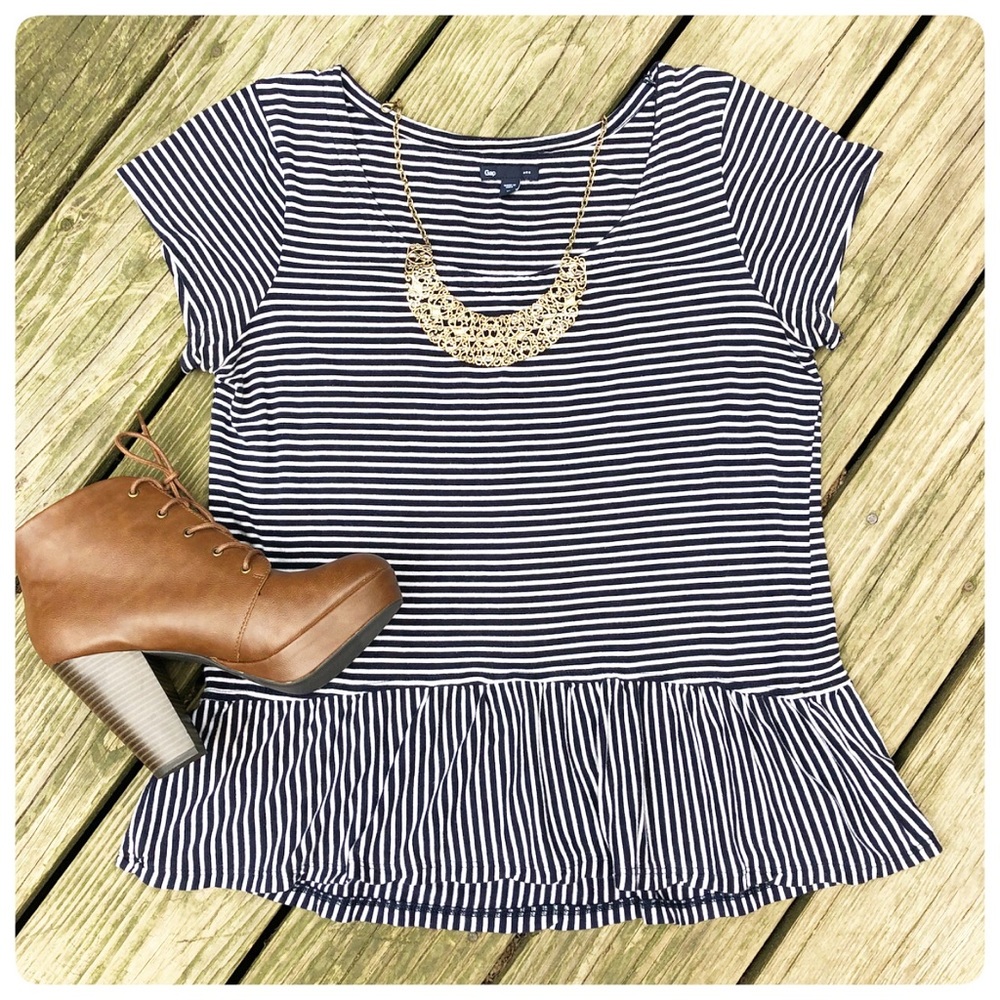 Gap Striped Peplum Top